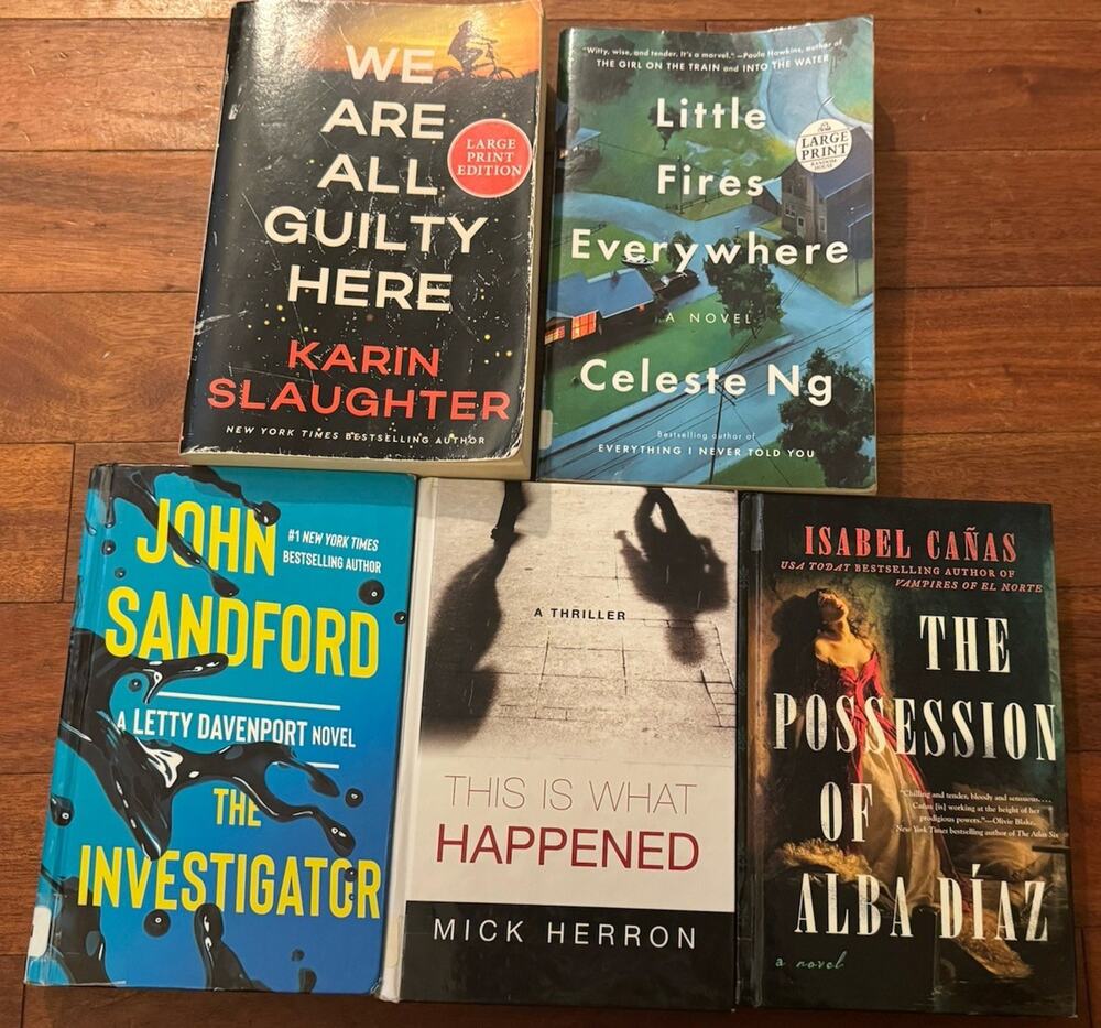 Lot Of 5 Large Print Book Novel We Are All Guilty Here Little Fires Everywhere
